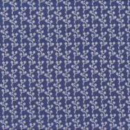 Small White Flowers Floral on Navy Blue Tea For Two Quilt Fabric