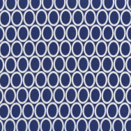White Ovals on Navy Blue Remix Quilt Fabric
