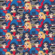 Superman Batman Wonder Woman Supergirl Justice League Quilting Fabric