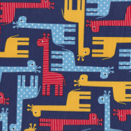 Giraffes on Navy Urban Zoologie Ann Kelle Kids Boys Quilt Fabric