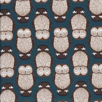 Brown Owls Sleeping Nocturnal Quilting Fabric
