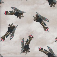 World War I Fighter Planes Aircraft Air Force Centenary Quilting Fabric